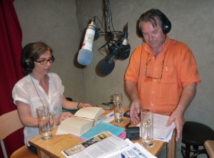 Redaktion "Griechisches Haus" bei Radio LORA München.