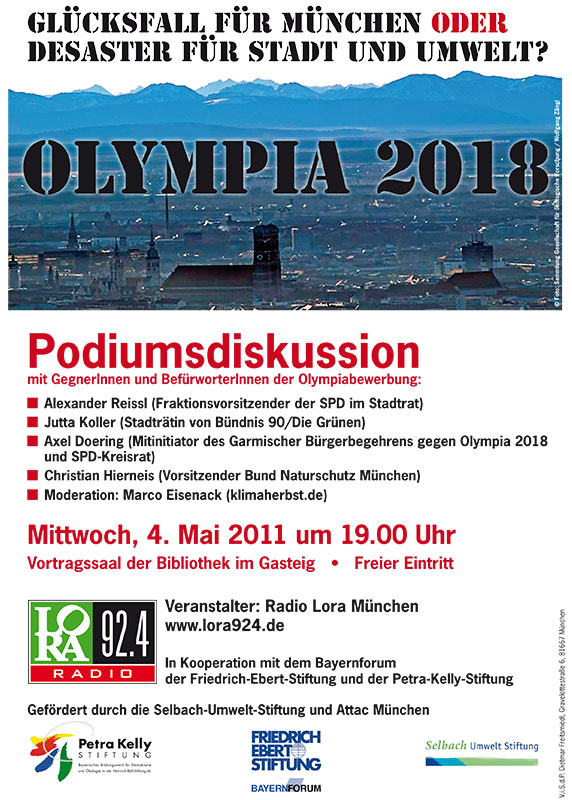 Ankündigung Podiumsdiskussion Olympia 2018